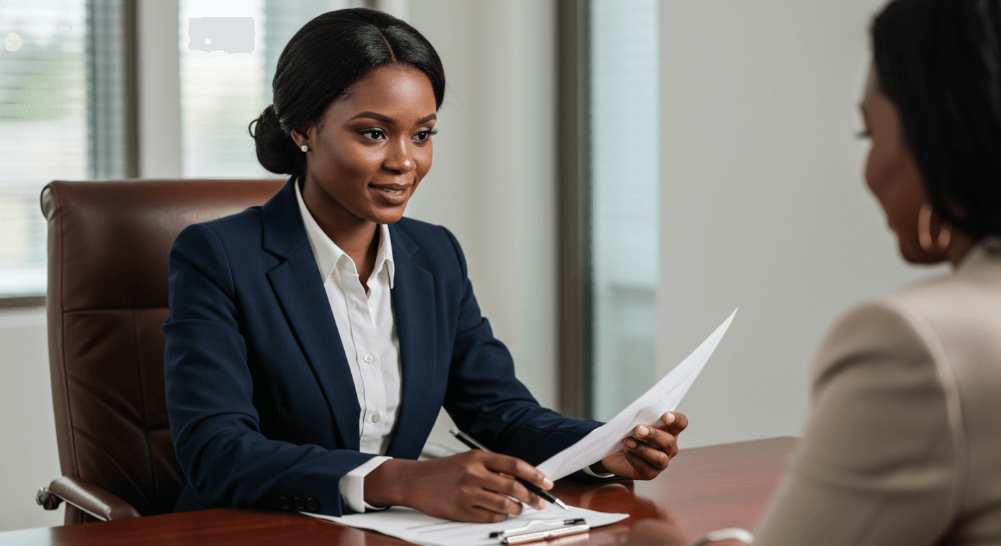 A licensed tax professional consulting one-on-one with a client